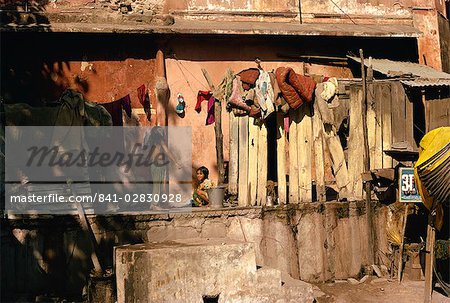 Poor housing, Jaipur, Rajasthan state, India, Asia