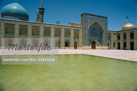Courtyard of the shrine of Imam Reza, Mashad, Iran, Middle East
