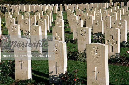 War Cemetery, 1939-1945, World War II, Bayeux, Basse Normandie (Normandy), France, Europe