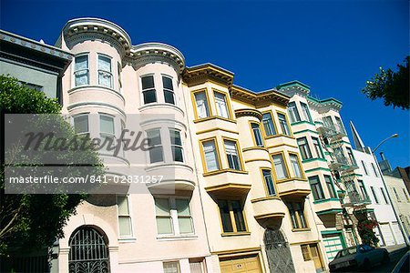 Nicely maintained housing facade, San Francisco, California, United States of America, North America