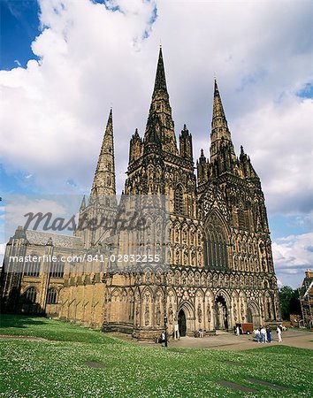 Lichfield Cathedral, Lichfield, Staffordshire, England, United Kingdom, Europe