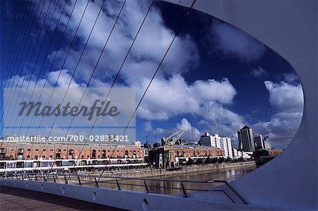 Puente De La Mujer Brücke, Puerto Madero, Buenos Aires, Argentinien