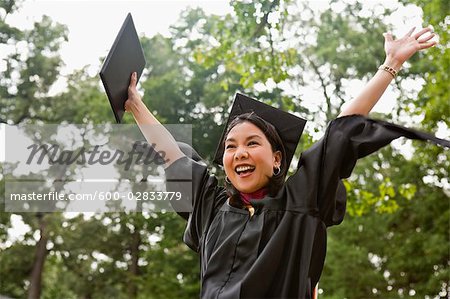 Excited Graduate Cheering