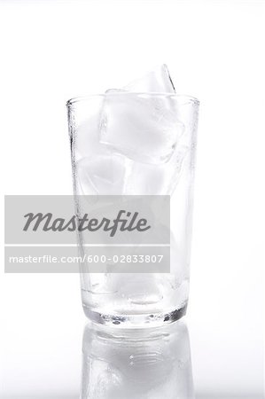 Empty Glass With Ice Cubes