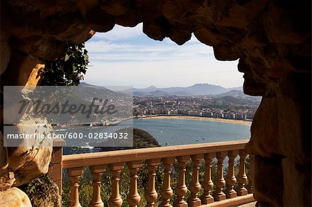 Vue d'ensemble de Saint-Sébastien, Espagne