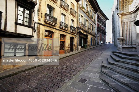 Cobbled Street in Old Town San Nicolas, Spain