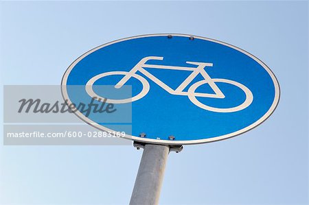 Bicycle Sign, Frankfurt, Hesse, Germany