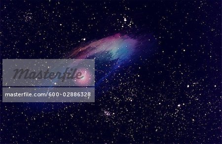 Étoiles et nébuleuses dans l'espace extra-atmosphérique