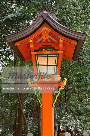 Lanterne, Fushimi Inari Taisha, Fushimi, Kyoto, préfecture de Kyōto, Kansai, Honshu, Japon