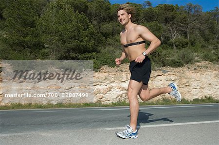 Homme, Jogging, Ibiza, Espagne