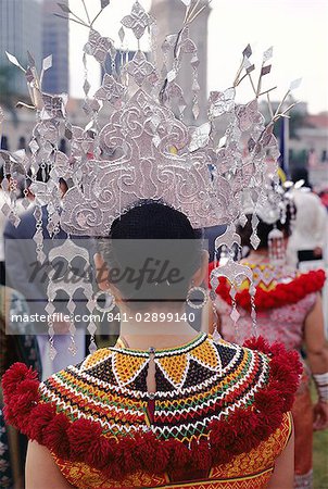 Traditional dress, tribal ethnic group, Sarawak, island of Borneo, Malaysia, Southeast Asia, Asia