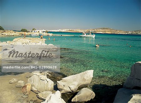 Area of wind-sculpted rocks, Kolymbithres, Paros, Cyclades, Greek Islands, Greece, Europe