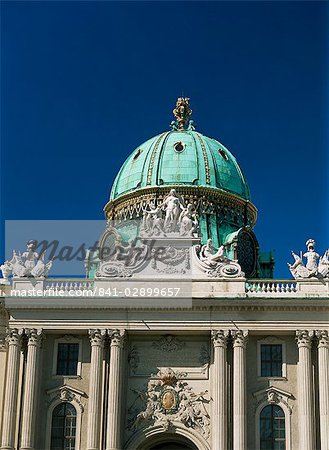 Dome of the Michaelertract, Hofburg Complex, UNESCO World Heritage Site, Vienna, Austria, Europe
