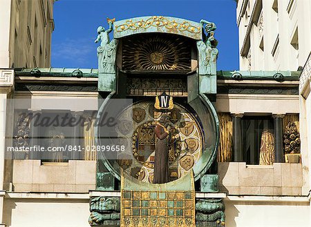 Anker Clock in Hoher Market, Vienna, Austria, Europe