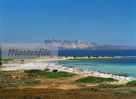 Plage Isuledda Et Isola Tavolara Côte Nord Est Lîle De