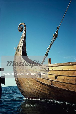 Replica of 9th century Viking ship, Oseberg, Norway, Scandinavia, Europe