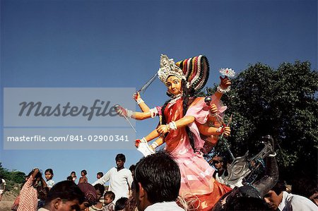 Durga Puja festival, Varanasi (Benares), Uttar Pradesh state, India, Asia