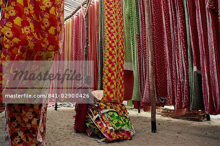 Bildschirm drucken Textilien, Ahmedabad, Gujarat, Indien, Asien