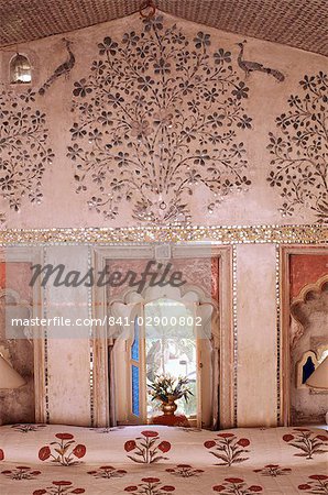 Staatliche Schlafzimmer Suite, Deo Garh Palace Hotel, Deo Garh (Deogarh), Rajasthan, Indien, Asien