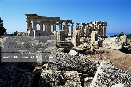 Les ruines des temples grecs, Selinunte, Sicile, Italie, Europe