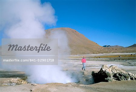 El Tatio geysers and fumaroles in the Andes at 4,300m, northern part of Chile, Chile, South America El Tatio geysers and fumaroles in the Andes at 4,300m, northern part of Chile, Chile, South America
