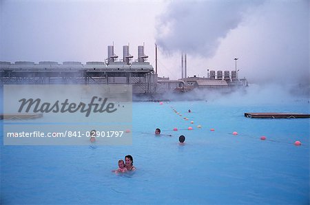 Geothermie, Baden, Blue Lagoon, Reykjanes-Halbinsel, Island, Polarregionen