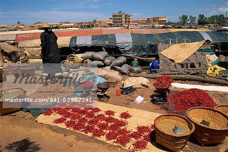 Markt in der Nähe des Hafen, Mopti, Mali, Westafrika, Afrika