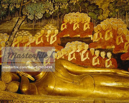 Liegender Buddha, Wat Bovornivet, Bangkok, Thailand, Asien