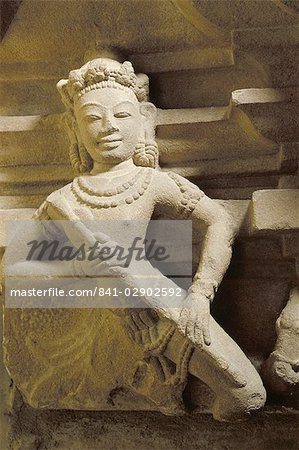 Statue of a dancer from Trakieu, Cham Museum, Danang, Vietnam, Indochina, Southeast Asia, Asia