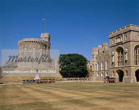 Quadrilatère haut, château de Windsor, Berkshire, Angleterre, Royaume-Uni, Europe