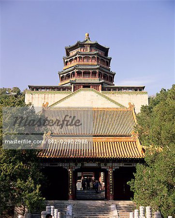 Qing architecture, Huihai Si, Sea of Wisdom temple, the Summer Palace, Beijing, China, Asia