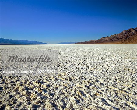 Salt Flats at Badwater, at minus 282 feet the lowest point in the USA, Death Valley National Monument, California/Nevada, United States of America