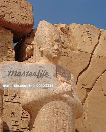 Statue von Reich der Mitte Pharoah, Karnak Tempel, Luxor, Ägypten