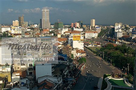 City skyline and modern construction of buildings in Ho Chi Minh City, formerly Saigon, Vietnam, Indochina, Southeast Asia, Asia