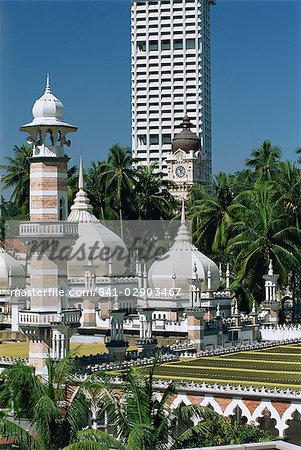 Le Masjid Jamek (mosquée du vendredi), construit en 1909 près de Merdeka Square dans la ville de Kuala Lumpur, en Malaisie, l'Asie du sud-est, Asie