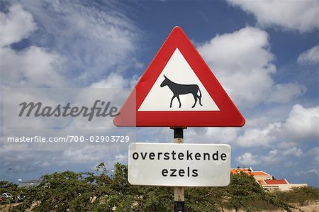 Verkehr Schilder, Kralendijk, Bonaire, Niederländische Antillen