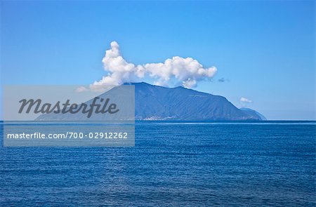 L'île de Lipari, îles éoliennes, mer Tyrrhénienne, Sicile, Italie