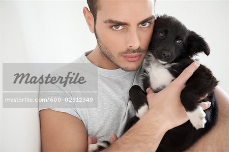 Portrait von Mensch und Hund