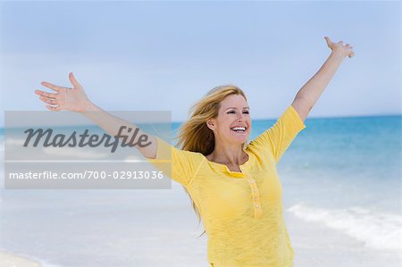 Happy Woman on the Beach