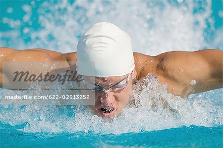 Australian swimmer doing butterfly stroke