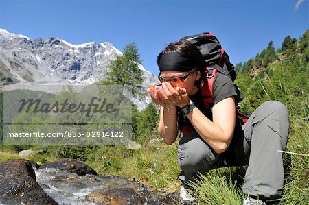 Person Wandern, Trentino-Südtirol-Italien
