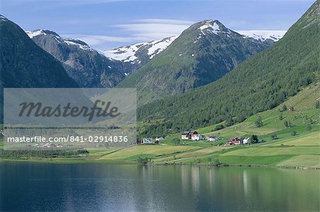 Landschaft in der Nähe von Songdal, Western Fjorde, Norwegen, Skandinavien, Europa