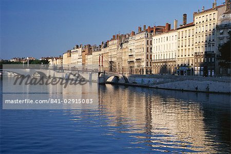 Fluss Saone, Presque'Ile, Lyon, Rhonetal, Rhone-Alpes, Frankreich, Europa