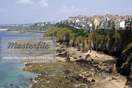 Alte Mauern umgebene Stadt, Granville, Halbinsel Cotentin, Manche, Normandie, Frankreich, Europa