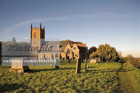 Église de Sainte-Marie, la Vierge, l'emplacement de l'église St. Stephen, Ambridge dans la radio série The Archers, Hanbury, Worcestershire, Midlands, Angleterre, Royaume-Uni, Europe
