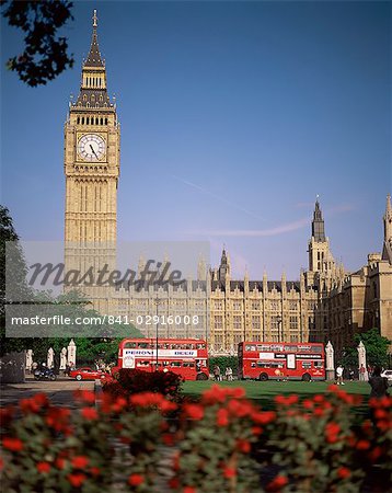 Houses of Parliament, UNESCO World Heritage Site, and Parliament Square, Westminster, London, England, United Kingdom, Europe