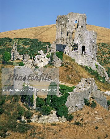 Le château de Corfe, Dorset, Angleterre, Royaume-Uni, Europe