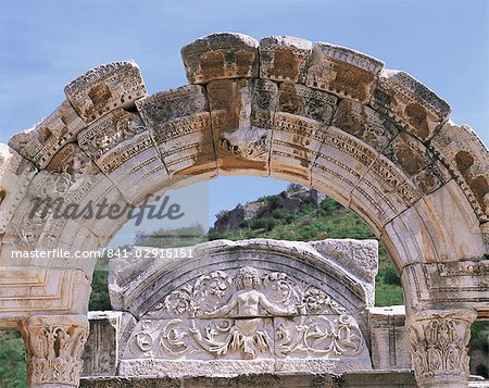 Temple d'Hadrien, Ephèse, Anatolie, Turquie, Asie mineure, Eurasie