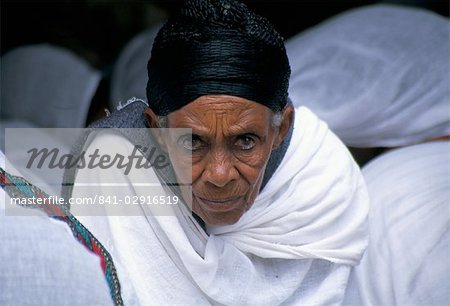 Adorateur à church, Addis-Abeba, Ethiopie, Afrique St. Mary