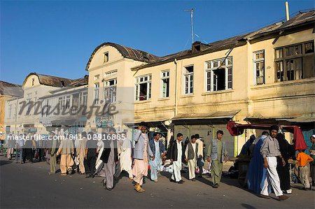 Street scene alongside the Kabul river, Central Kabul, Afghanistan, Asia